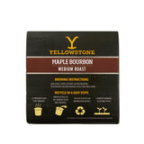 Yellowstone Maple Bourbon Medium Roast Coffee, Single Serve Recyclable Pods/Cups, 100% Arabica Beans, 36 Count