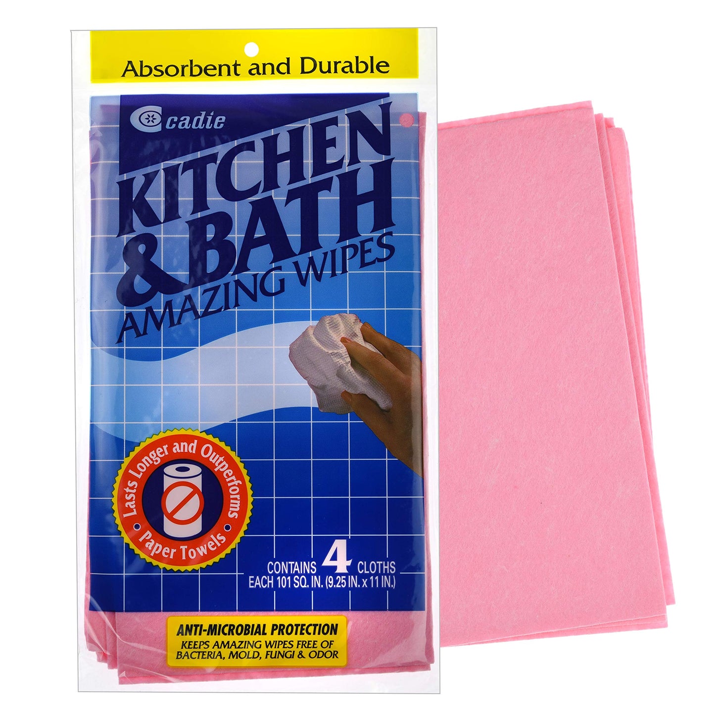 Kitchen and Bath Amazing Wipes - Absorbent and Reusable Cloth for Washing,Drying,Wiping in the Bathroom or Cuisine Surfaces | Cleaning Sink