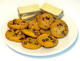 Hand-Crafted 22 Piece customizable chocolate gift basket of gourmet chocolates, cookies, and crunches. Tasty treats selected for businesses, clients