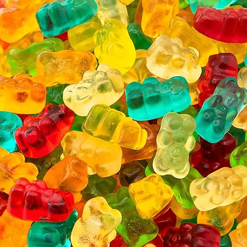 Gummi Bears | 1-Pound Bag | Dye Free Candy | Assorted Fruit Gummies | Classic Gummy Candy for Snacking, Buffets, Gifting, Party Favors, and Goodie