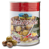Premium Mixed Olives from Israel - 19 oz Canned Olives for Salads, Pizzas, Appetizers & Mediterranean Dishes, No Preservatives