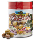 Premium Mixed Olives from Israel - 19 oz Canned Olives for Salads, Pizzas, Appetizers & Mediterranean Dishes, No Preservatives