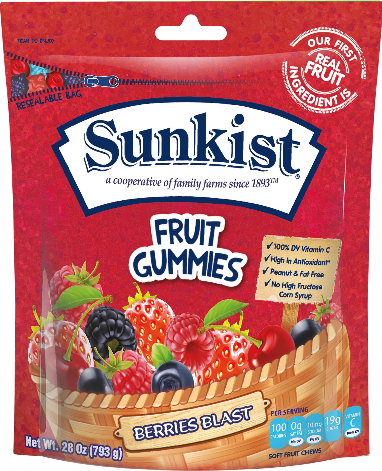 Sunkist Fruit Gummies Berries Blast