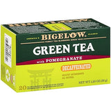 Bigelow Tea Decaffeinated Green Tea with Pomegranate Green Tea Bags, 20 Count Box (Pack of 6), Decaf Green Tea, 120 Tea Bags Total