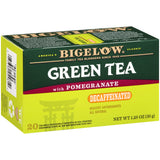 Bigelow Tea Decaffeinated Green Tea with Pomegranate Green Tea Bags, 20 Count Box (Pack of 6), Decaf Green Tea, 120 Tea Bags Total
