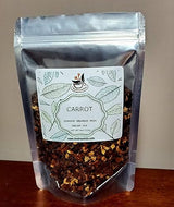 Ginger Tea Carrot Tea Orange Peel | Caffeine Free | Vitamins Rich | All Natural | 4oz Bulk Bag - 60 Cups | Herbal Tea | Loose Tea | Wellness Tea |