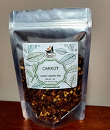 Ginger Tea Carrot Tea Orange Peel | Caffeine Free | Vitamins Rich | All Natural | 4oz Bulk Bag - 60 Cups | Herbal Tea | Loose Tea | Wellness Tea |