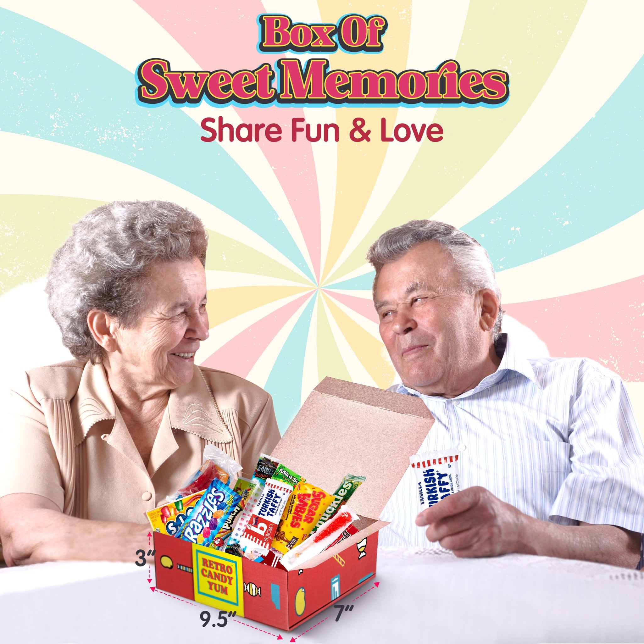 RETRO CANDY YUM ~ 1963 63rd Birthday Gift Basket Box of Nostalgic Candy From Childhood For 63 Year Old Man or Woman Born 1963 Jr