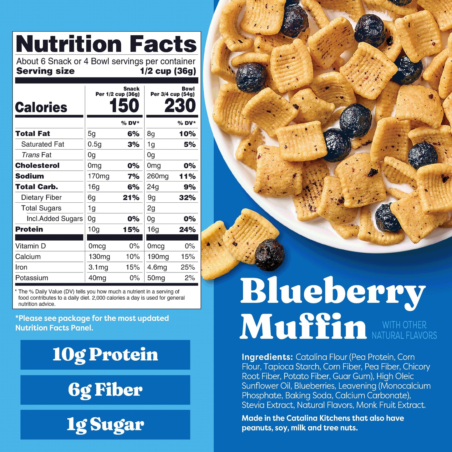 Catalina Crunch Protein Cereal, Blueberry Muffin, 8 oz Bag (Pack of 1)