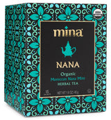 Mina Nana Organic Moroccan Mint Herbal Tea, 15 Biodegradable Sachets - Refreshing Moroccan Mint Tea Bags, Herbal Tea, Caffeine-Free Tea Bags