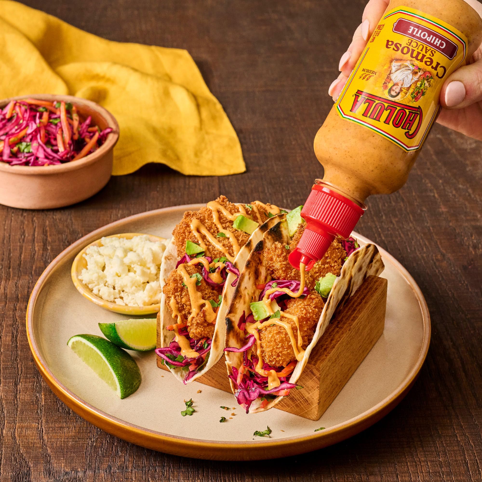 Cholula Cremosa Sauce, Chipotle, Medium Heat, Creamy, Smoky, Squeezable Topping For Elotes, Tacos, Soup, Tostadas, Nachos and More, 8 fl oz