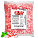 ShippedFast Peppermint Starlights Hard Candies, Real Peppermint Oil Infused Candy Mints, 2 Pound Bag