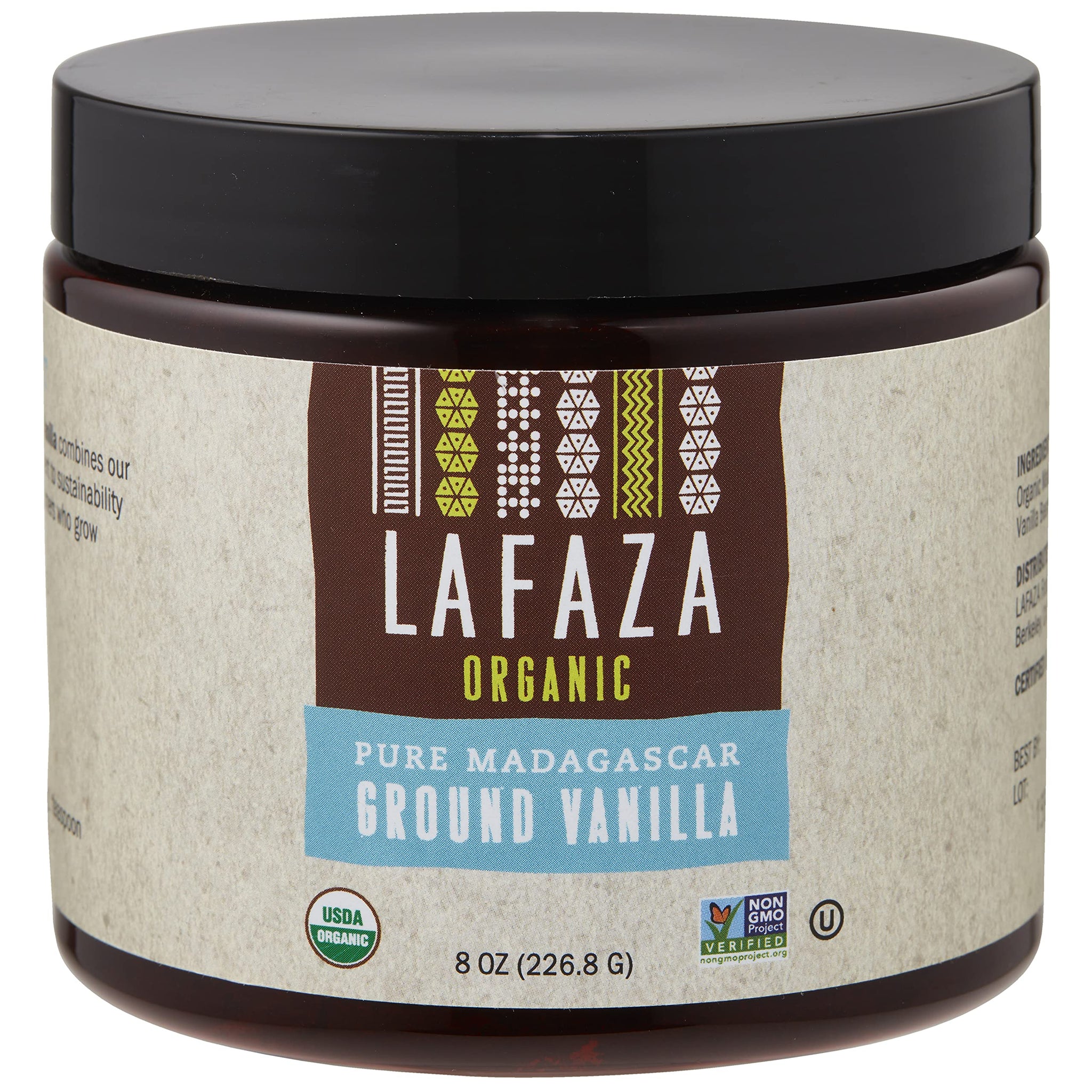 Lafaza Organic Madagascar Bourbon Pure Ground Vanilla Bean Powder, 8oz