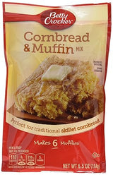 Betty Crocker, Muffin Mix, Authenic Cornbread & Muffin Mix, 6.5-Ounce Pouches (Pack of 6)