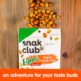 Snak Club Tajin Fiesta Snack Mix, Peanuts, Crunchy Peanuts, Toasted Corn, and Pepitas with Chili and Lime Seasoning, Mild, 4 oz Resealable Bags, 6