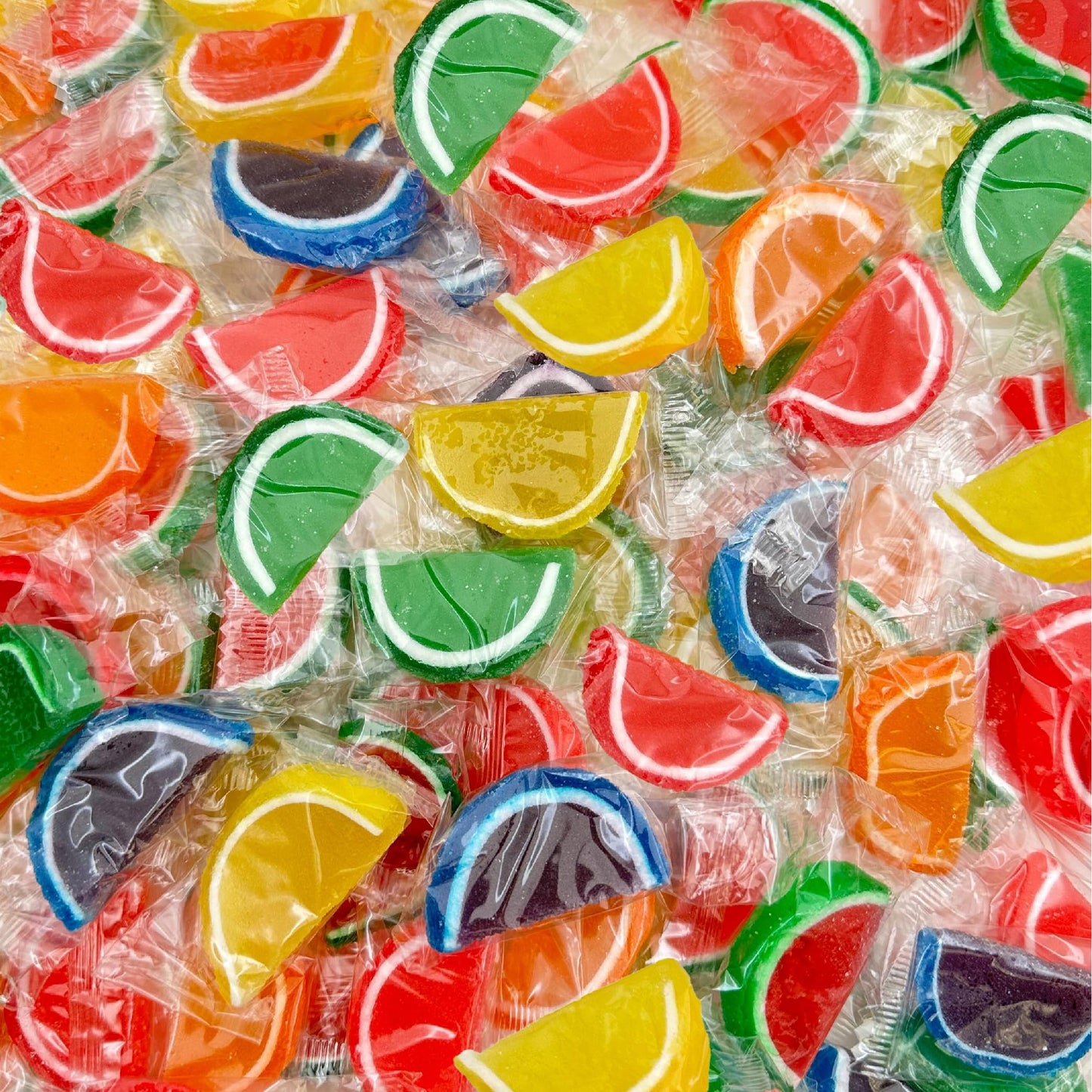 Fruit Slices Jelly Candy | 1.5 Pound Pack | Assorted Flavors | Old Fashioned Candy for Buffets and Holiday Gifting | Individually Wrapped Party Favors