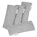 Natural Activated Bamboo Charcoal Bags 4 Pack, Home Air Purifying Bag, Car Odor Eliminator, Shoe Deodorizer, Closets Odor Absorber