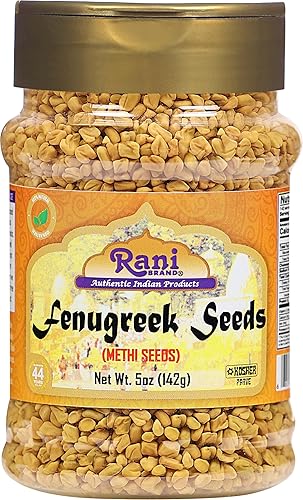 Rani Fenugreek (Methi) Seeds Whole 5oz (141g) PET Jar, Trigonella foenum graecum ~ All Natural | Vegan | Gluten Friendly | Non-GMO | Kosher | Indian