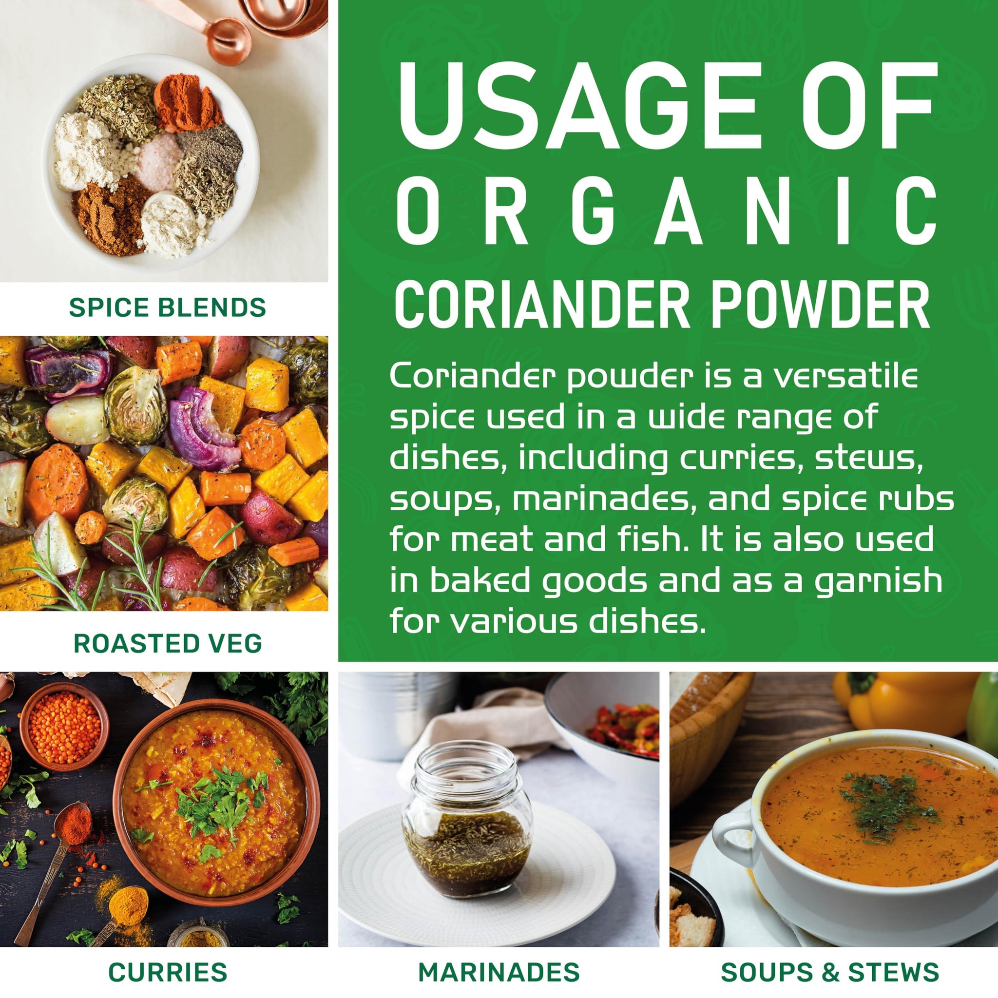 Jiva Organic Coriander Powder 1 Pound Large Jar (16oz) - Pure, Non-GMO, Lab Tested, 100% Raw Ground Coriander from India
