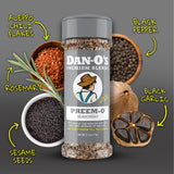 Dan-O's Preem-O Seasoning, 2.5 oz Bottle, Meat Seasoning for Steak, Ribs, Chicken, Brisket and More, Sugar Free, Zero Calorie, Use this Spice Blend