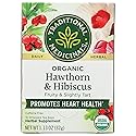 Traditional Medicinals Organic Hawthorn & Hibiscus Herbal Tea, Promotes Heart Health, (Pack of 1) - 16 Tea Bags