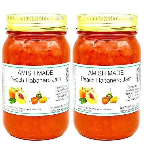 Amish Jam - Two 16 Oz Jars (Peach Habanero)