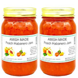 Amish Jam - Two 16 Oz Jars (Peach Habanero)