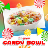 Fruit Starlights | 1 Pound Bag - 75 Count | Hard Candy Individually Wrapped | Assorted Fruit Flavored Pinwheels | Old Fashioned Candy | Orange