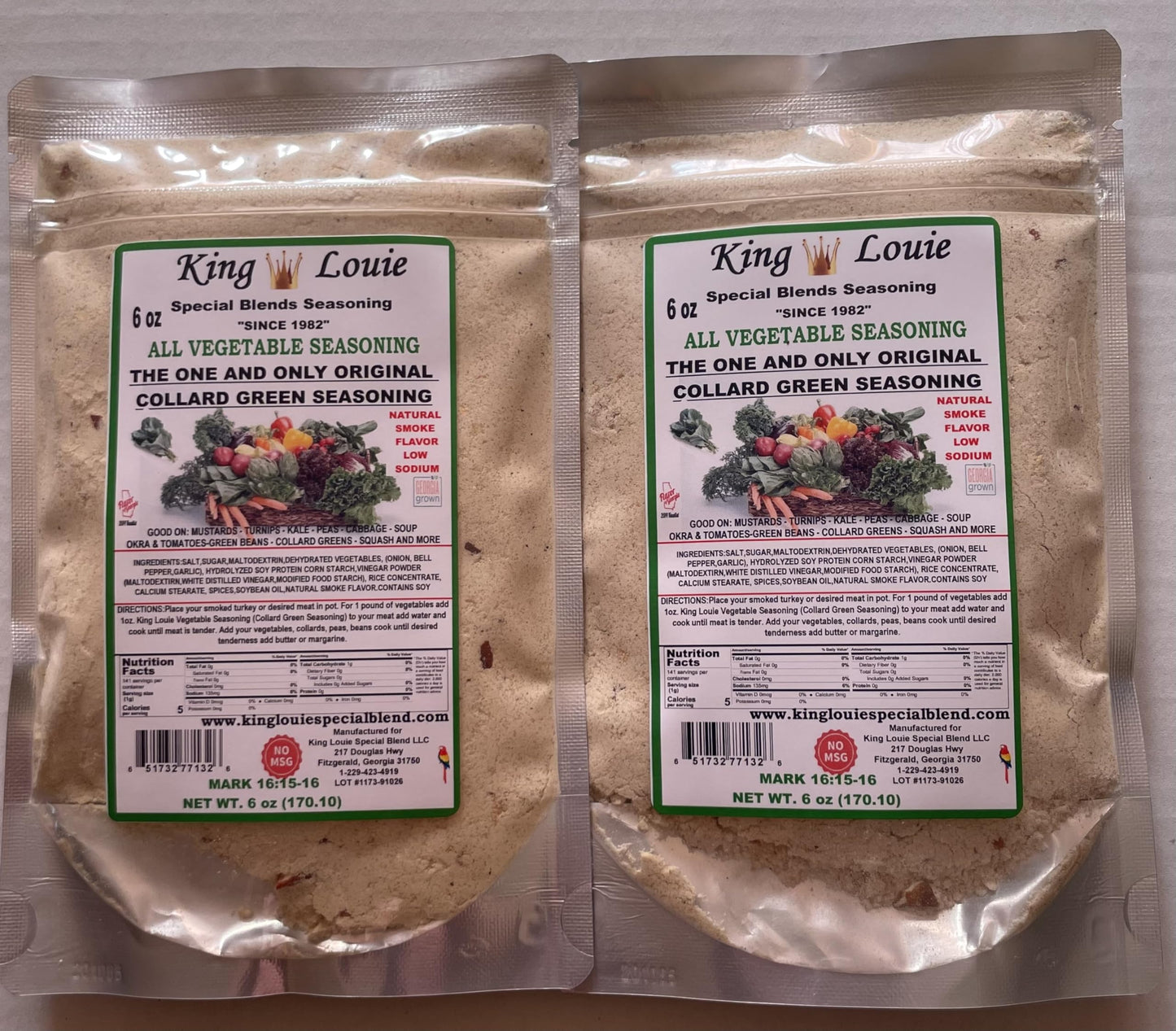 King Louie Collard Green Seasoning
