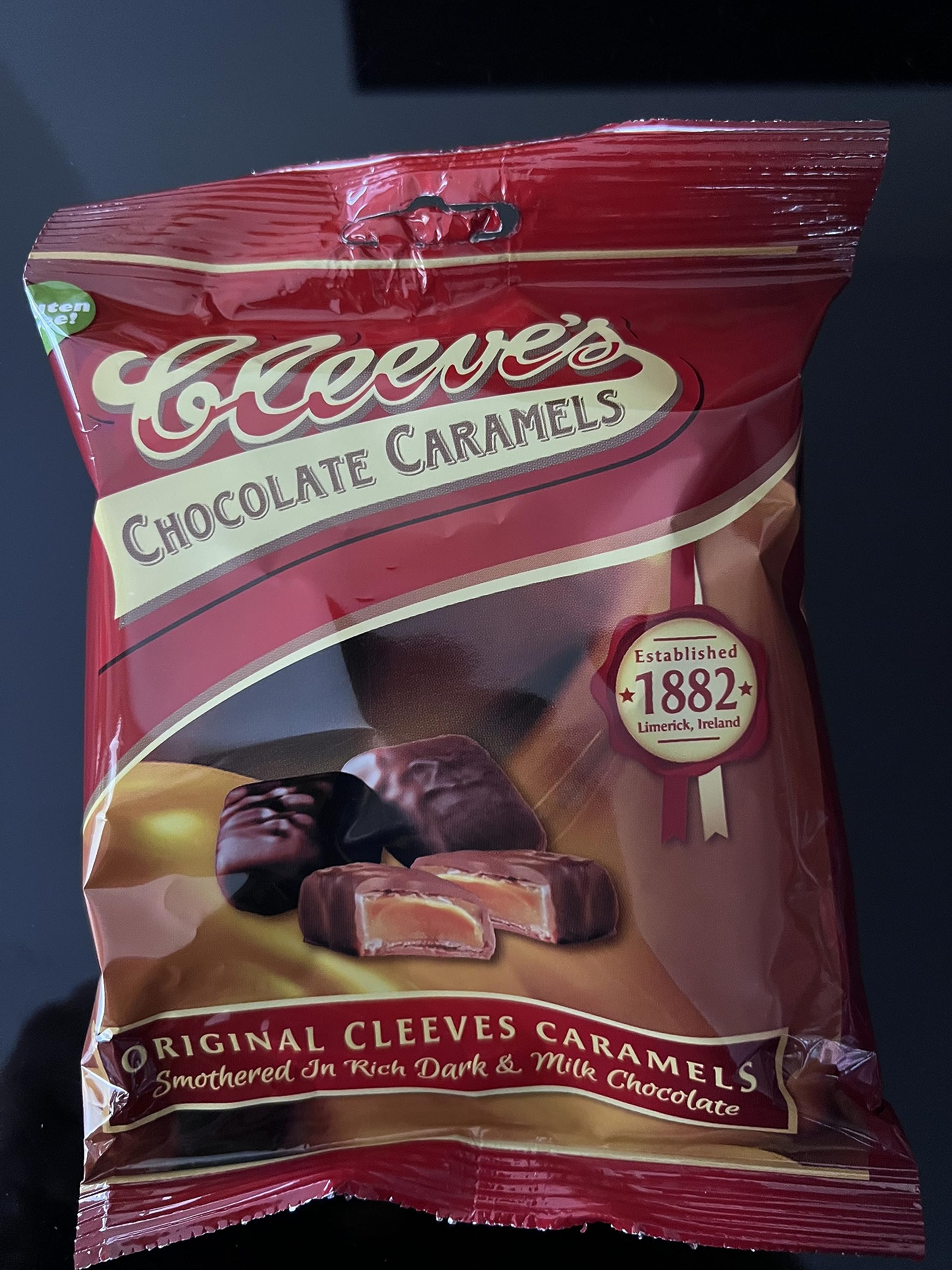 Cleeves Irish Original Chocolate Caramels Candy 120g (4.2oz)