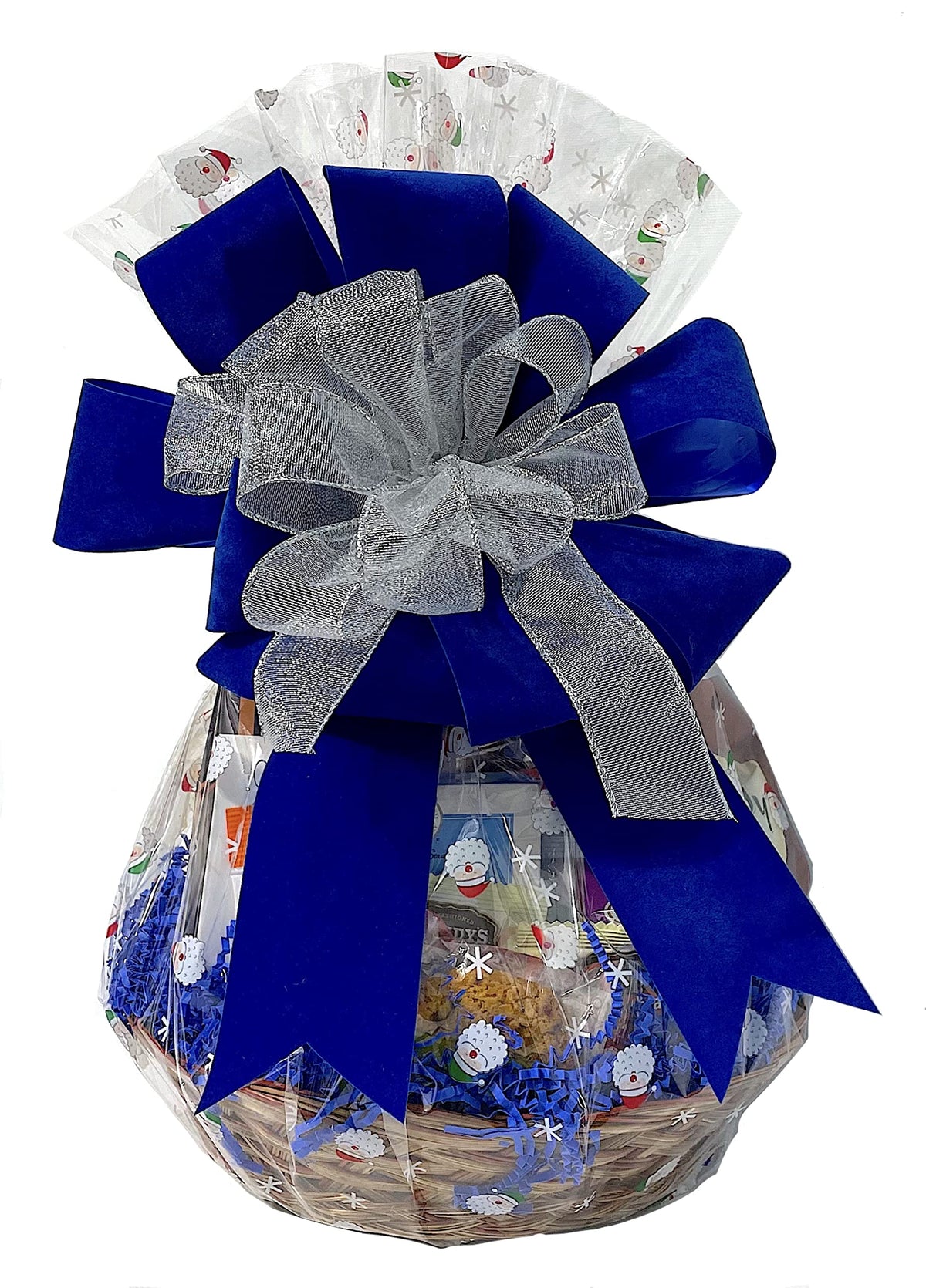 Hand-Crafted 33 Piece customizable chocolate gift basket of gourmet chocolates, cookies, and crunches. Tasty treats selected for businesses, clients