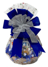 Hand-Crafted 38 Piece customizable chocolate gift basket of gourmet chocolates, cookies, and crunches. Tasty treats selected for businesses, clients