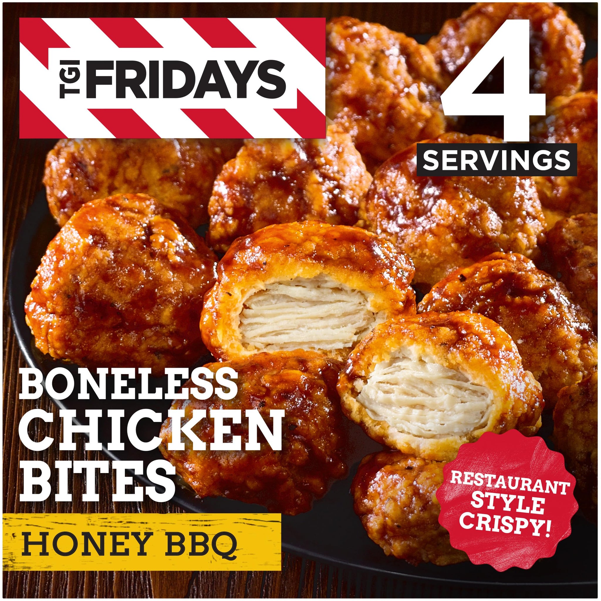 TGI Fridays Honey BBQ Boneless Chicken Bites Frozen Snacks, 15 oz Box