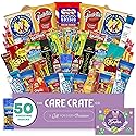 Men's Hearty Easter Snack Box (50 Piece Variety Gift Basket Care Package) Jerky, Nuts, Chips, Pretzels & More - The Care Crate Co.