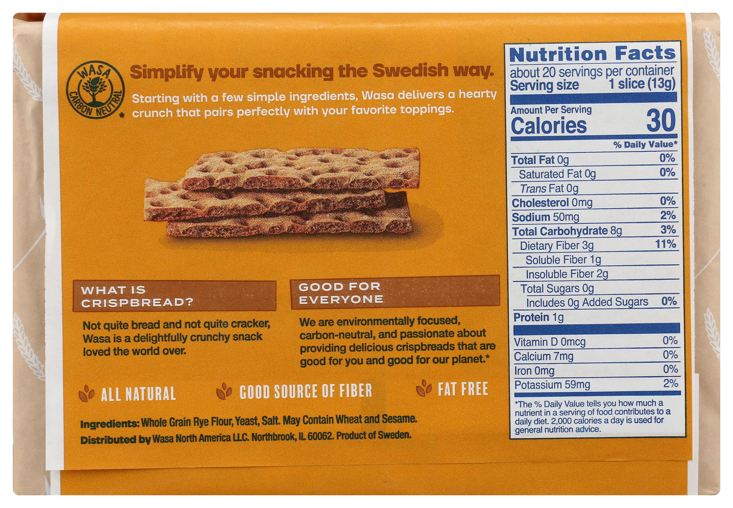 Wasa Wholegrain Crispbread, 9.2 Oz (Pack of 1)