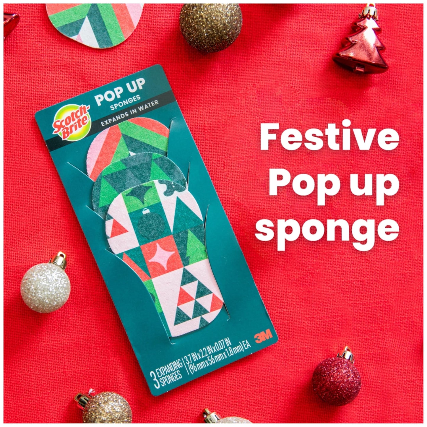 Scotch-Brite Modern Merry Pop-Up Sponges 3 Pack