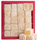 Lemon Flavored Turkish Delight 450g (~1lb) - Coconut Covered Lokum - Soft & Chewy Citrus Candy - Traditional Turkish Sweets - Vegan, No Additives
