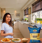 Rani Surti Kolam Indian Rice 160oz (10lbs) 4.54kg Cloth Bag ~ All Natural | Gluten Friendly | Vegan | Kosher | Export Quality | Indian Origin