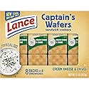 Lance Sandwich Crackers, Captain's Wafers Cream Cheese and Chives, 8 Count (Pack of 14)