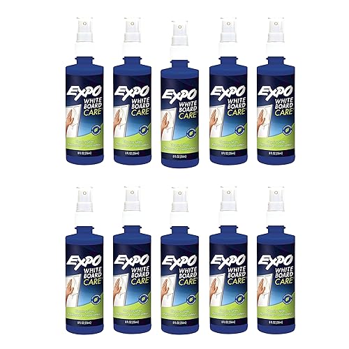 Expo 81803 Liquid Cleaner, White Board Care, 8 Once Capacity, Pack of 10, Removes Ghosting, Stubborn Marks, Shadowing, Grease and Dirt from