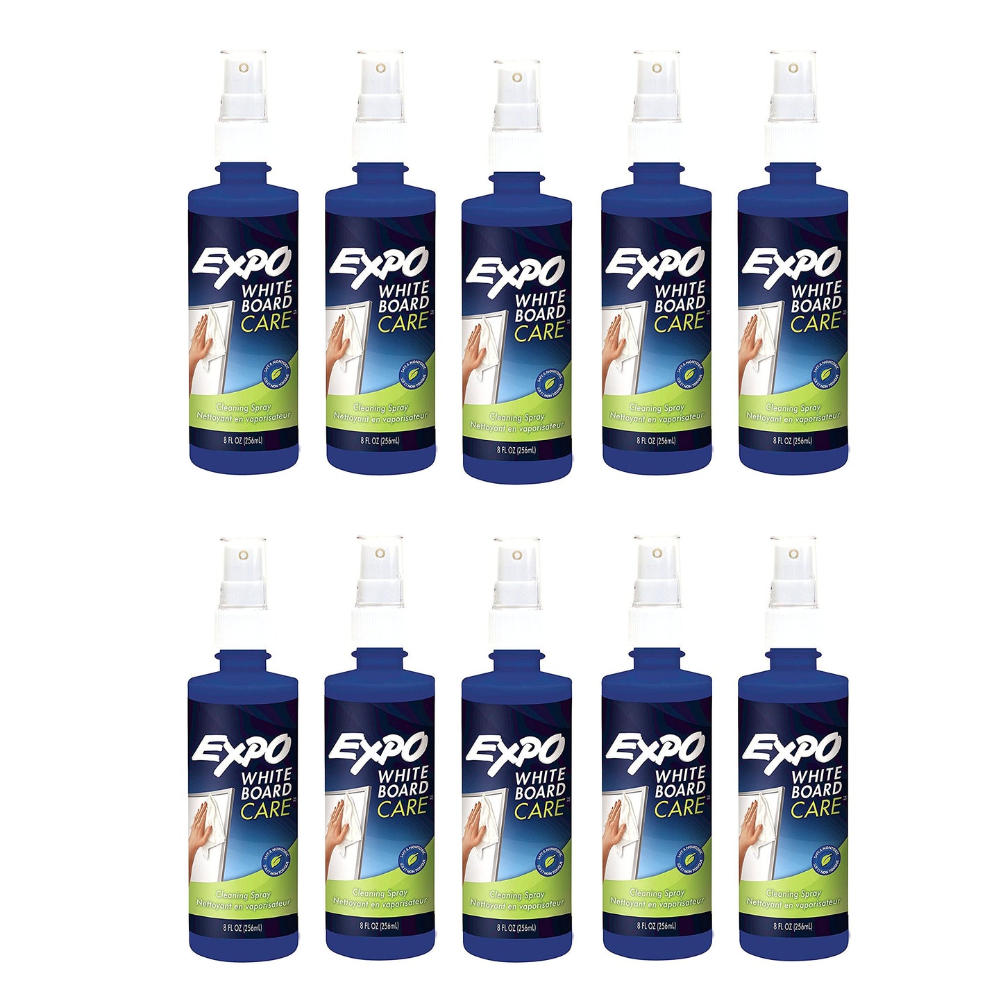 Expo 81803 Liquid Cleaner, White Board Care, 8 Once Capacity, Pack of 10, Removes Ghosting, Stubborn Marks, Shadowing, Grease and Dirt from