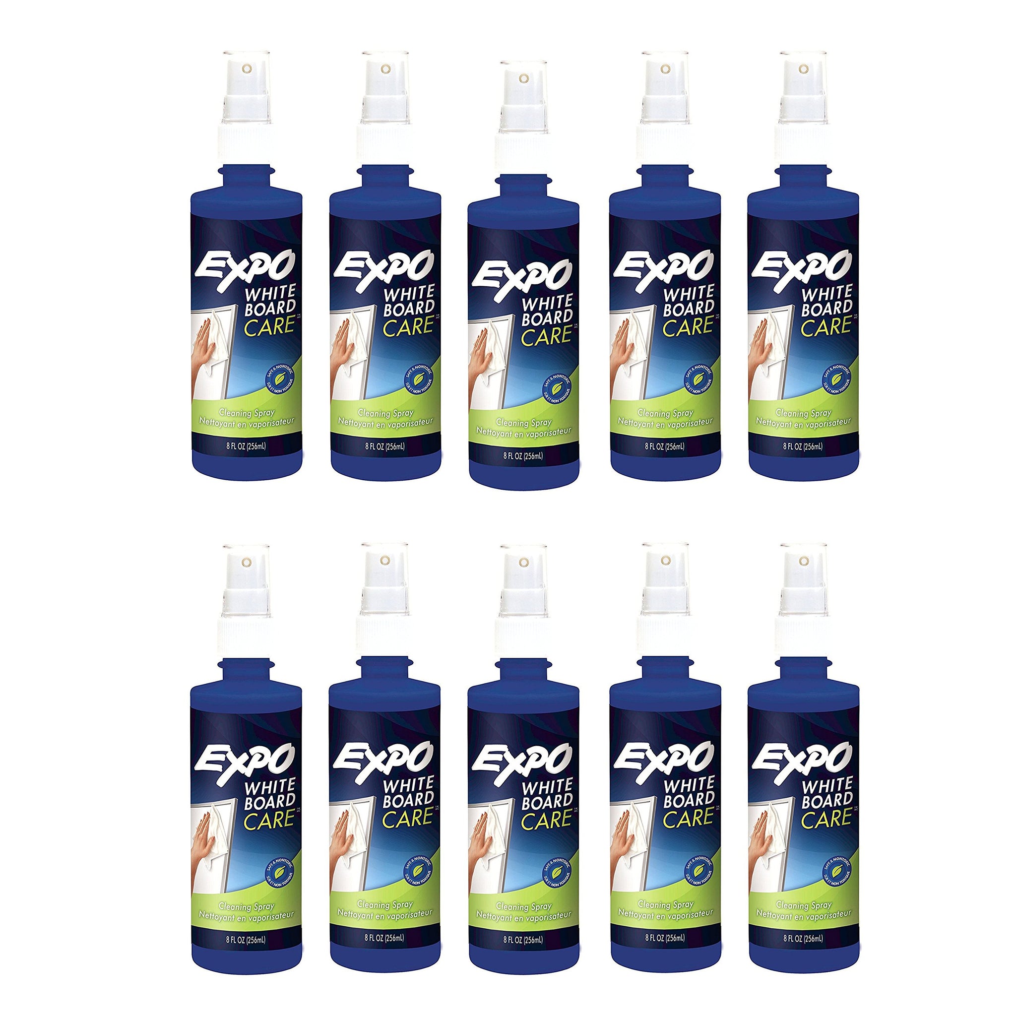 Expo 81803 Liquid Cleaner, White Board Care, 8 Once Capacity, Pack of 10, Removes Ghosting, Stubborn Marks, Shadowing, Grease and Dirt from