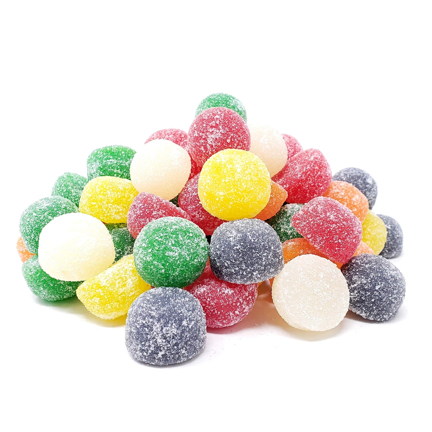 Candy Retailer Gum Drops 2 Lb - Sugar Sanded Gumdrops in Cherry, Orange, Licorice, Lime, Lemon and Pineapple Flavors