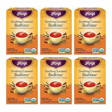 Yogi Tea Soothing Caramel Bedtime Tea - 16 Tea Bags per Pack (6 Packs) - Calming Sleep Tea - Supports Good Sleep - Includes Chamomile Flower, Rooibos