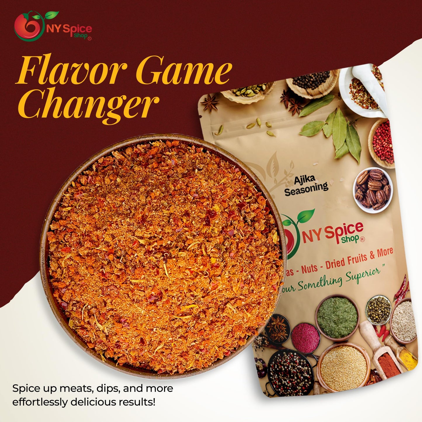NY Spice Shop Ajika Seasoning - 4 Ounce Natural Blend of Delicious Spices and Seasonings for Grilled Chicken, Georgian Traditional Chicken and Cooking