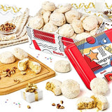 David's Cookies Congratulations Butter Pecan Meltaways Sweet Sampler Tin - 16oz Soft Gourmet Cookies with Crunchy Pecans - Bakery Dessert Gift Box