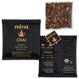 Mina Moroccan Chai, Organic Black Tea Bags, Organic Chai Tea with Cinnamon, Ginger Star Anise, Clove & Cardamom, Chai Latte Hot or Iced, Healthy