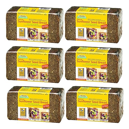 Mestemacher Natural Sunflower Seed Bread, 17.6 oz, German Whole Grain Bread with Sunflower Seeds,High Fiber, Non-GMO, Ready to Eat, Long Shelf Life