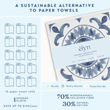 ELYN Swedish Dishcloths, Reusable & Washable Sponge Cloths, Absorbent Cleaning Paper Towels for Kitchen, Dishes, Counters and More, 5 Pack, Assorted