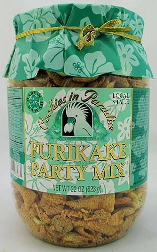 Hawaiian Local Style Furikaka Party Mix in Family-Size 22 Oz. Container